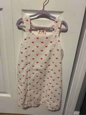 Tommy Bahama Girls Crab Print dress with matching Straw Tote